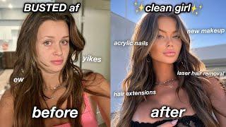 spending $1000 to glow up *EXTREME* CLEAN GIRL TRANSFORMATION