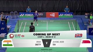 Badminton US Open 2024 | Ayush Shetty (India) vs Teh Jia Heng Jason (Singapura)