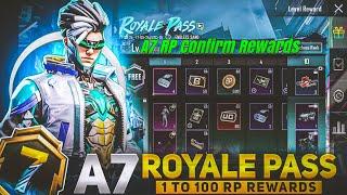 A7 ROYAL PASS // 1 TO 100 RP REWARDS // ACE 7 ROYAL PASS LEAKS (A7 ROYAL PASS PUBG/BGMI)