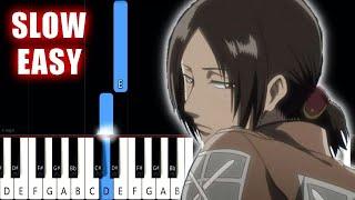 Call of silence (Ymir Theme) - SLOW EASY Piano Tutorial