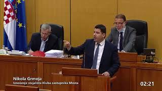 Jandroković izbacio Grmoju iz Sabora: 'Ne možete si prijetiti fizičkim obračunima'