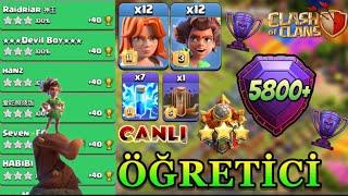 MUHTEŞEM ORMAN BİNİCİ SALDIRISI EFSANE LİG CANLI ÖĞRETİCİ SESLİ ANLATIM | CLASH OF CLANS #coc