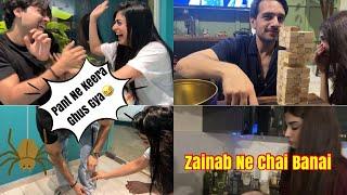 Pant main keera ghus gaya| Zainab ne mere lie chai banai️ | HamzaShykh