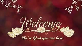 Welcome Red floral Background Motion Video Loops