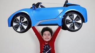 Yusuf Süt İçti ve Çok Güçlü Oldu | Kids pretend play batery-powered car
