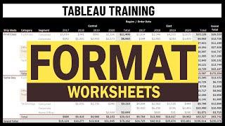 Tableau Tutorial - Format Worksheets in Tableau - Comprehensive Tutorial for Beginners