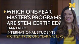 Which One-Year Master’s programs are STEM certified?