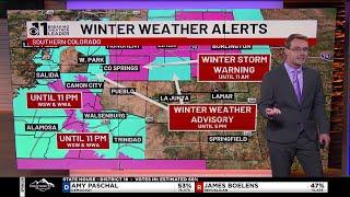 Snow continues today and tomorrow for southern Colorado