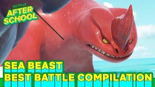 BEST Battles & Action Moments in The Sea Beast | Netflix After School