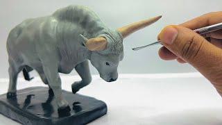 Clay Sculpting:How to Make A Bull With Clay, how to Make Cow with Clay, how to make Animal with Clay