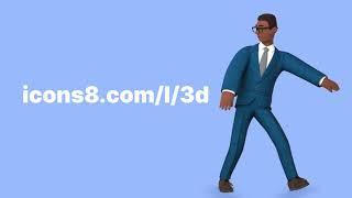 3D business characters by Icons8