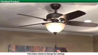 How To Install a Hunter 5xxxx Series Model Ceiling Fan