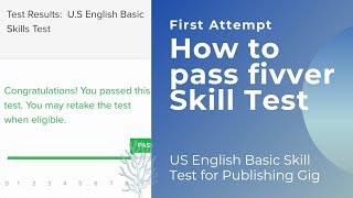 Fiverr US English Basic Skill Test| How to clear Fiverr English Test