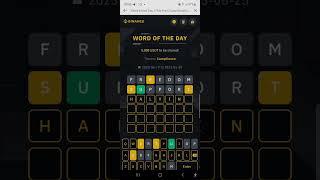 Binance word of the day 7 letters|22-6-23|Correct answer compliance
