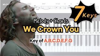 We Crown You -Jeremy Riddle | Key of A,B,C,D,E,F,GㅣPiano coverㅣWorship Piano Tutorials