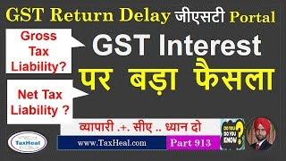 Pay GST Interest on Gross Tax Liability for Delayed GST Returns