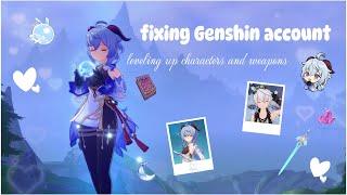 fixing my friend's genshin account ‧₊˚ ️⋅ | cozy genshin gameplay