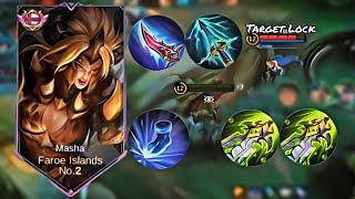 MASHA OVER POWER BUILD ITEM | DAMAGE SUPER BROKEN | ENEMY ONE SHOT ONLY | MASHA ROAMER GAMEPLAY MLBB