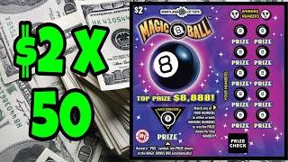 $100 OF MAGIC 8 BALL MD LOTTERY SCRATCH OFF TICKETS #scratchers #scratchofftickets #lottery