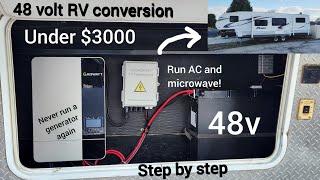 12v to 48v RV conversion. Ultimate Off-grid RV Solar Power System Install