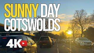 UK Cotswolds Town 4K Driving Tour | Sunny Day in Cheltenham