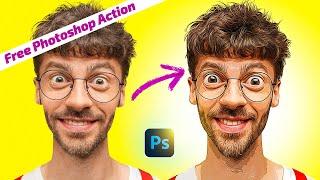 1-Click Cartoon Effect in Photoshop  | Instant Anime Art in 10 Seconds + FREE Photoshop Action! 