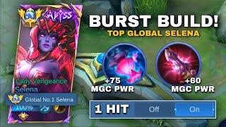 SELENA NEW BURST DAMAGE + MVP GAMEPLAY AND PERFECT ROTATION (MUST WATCH) | TOP GLOBAL SELENA - MLBB