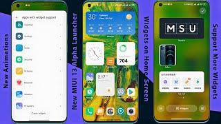 New MIUI 13 Alpha Launcher | Widgets on Home Screen | New Animations | New Icons | Download ⬇️