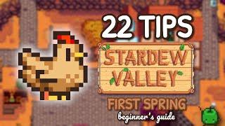 22 BEGINNER TIPS for your first spring!  | Stardew Valley Beginner's Guide