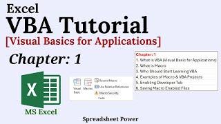 Excel VBA Tutorial - Chapter 1