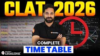 CLAT 2026 Time Table: Complete Study Plan to Maximize Your Preparation | Complete Strategy Guide