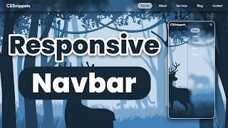 How to create a Responsive Navigation Bar (for beginners)