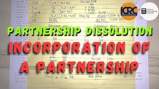 Partnership Dissolution - Incorporation of a Partnership