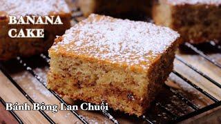 Bánh Bông Lan Chuối - Hai Công Thức Chay và Có Trứng - Rất Dễ Làm Và Rất Ngon