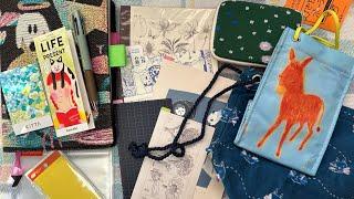 Hobonichi 2024 unboxing haul - cousin avec, pencil boards, one piece, pouch, bag, kitta, dog cover