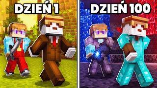 PRZEŻYŁEM 100 DNI w PODZIEMIACH UCIEKAJĄC przed ŁOWCĄ w Minecraft!