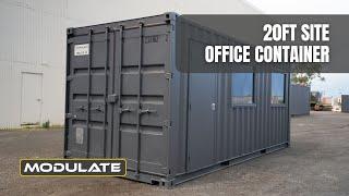 20ft Custom Office Shipping Container - Climate Controlled and Compact