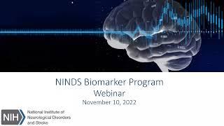 NINDS Biomarker Webinar