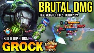 GROCK BEST BUILD 2024 | BUILD TOP GLOBAL GROCK GAMEPLAY | MOBILE LEGENDS