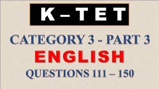 KTET English Category 3 Part 3 Previous Questions#ktetenglish