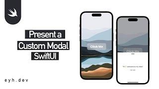 SwiftUI Modal Transition - How to Present a Custom Modal Popup (SwiftUI Tutorial)