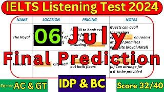 22 JUNE 2024 IELTS LISTENING PRACTICE TEST 2024 WITH ANSWER KEY | IELTS EXAM PREDICTION | BC & IDP