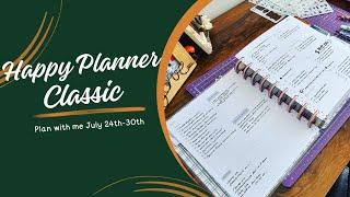 Classic Happy Planner || Functional Plan with me || July 24th-30th || Dashboard Layout