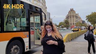 4K Walking Tour Barcelona Cloudy Day October 4, 2021 Plaza España to Drassanes 4K HDR