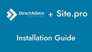 DirectAdmin Website Builder — Site.pro plugin installation guide