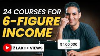 24 FREE and PAID COURSES to EARN you LAKHS! | Online Courses Recommendation 2023 | Warikoo Hindi