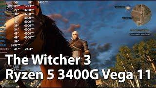 AMD Ryzen 5 3400G Review - The Witcher 3: Wild Hunt - Gameplay Benchmark