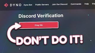 Discord's Dyno Verification Bookmark Scam!
