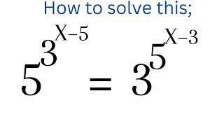 Solving Exponential Equation Using Logarithms | Exponential Equation Tricks For Olympiad Math.