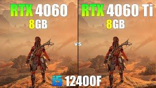 RTX 4060 vs RTX 4060 Ti : i5 12400F - Test in 17 Games